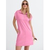 image:imageANRABESS Womens Cap Sleeve Half Zip Dress Casual Soft Summer TShirt Dresses with Pockets for Travel Vacation amp Daily WearPink