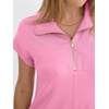 image:imageANRABESS Womens Cap Sleeve Half Zip Dress Casual Soft Summer TShirt Dresses with Pockets for Travel Vacation amp Daily WearPink