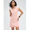 image:imageANRABESS Womens Cap Sleeve Half Zip Dress Casual Soft Summer TShirt Dresses with Pockets for Travel Vacation amp Daily WearPink White Stripe