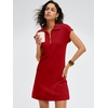 image:imageANRABESS Womens Cap Sleeve Half Zip Dress Casual Soft Summer TShirt Dresses with Pockets for Travel Vacation amp Daily WearRed
