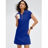 image:imageANRABESS Womens Cap Sleeve Half Zip Dress Casual Soft Summer TShirt Dresses with Pockets for Travel Vacation amp Daily WearRoyal Blue