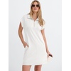 image:imageANRABESS Womens Cap Sleeve Half Zip Dress Casual Soft Summer TShirt Dresses with Pockets for Travel Vacation amp Daily WearWhite