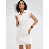 image:imageANRABESS Womens Cap Sleeve Half Zip Dress Casual Soft Summer TShirt Dresses with Pockets for Travel Vacation amp Daily WearWhite