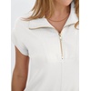 image:imageANRABESS Womens Cap Sleeve Half Zip Dress Casual Soft Summer TShirt Dresses with Pockets for Travel Vacation amp Daily WearWhite