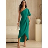 image:imageANRABESS Womens One Shoulder Formal Midi Dresses 2026 Summer Wrap High Slit Beach Wedding Guest Party Cocktail Maxi DressLake