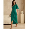 image:imageANRABESS Womens One Shoulder Formal Midi Dresses 2026 Summer Wrap High Slit Beach Wedding Guest Party Cocktail Maxi DressLake