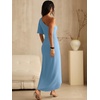image:imageANRABESS Womens One Shoulder Formal Midi Dresses 2026 Summer Wrap High Slit Beach Wedding Guest Party Cocktail Maxi DressLight Blue