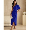image:imageANRABESS Womens One Shoulder Formal Midi Dresses 2026 Summer Wrap High Slit Beach Wedding Guest Party Cocktail Maxi DressRoyal Blue