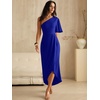 image:imageANRABESS Womens One Shoulder Formal Midi Dresses 2026 Summer Wrap High Slit Beach Wedding Guest Party Cocktail Maxi DressRoyal Blue