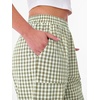 image:imageANRABESS Womens Striped Gingham Pants Summer Lounge Cute PJ Bottom Plaid Pants Casual Wide Leg Beach Trouser with PocketsArmy Green White Plaid