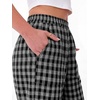 image:imageANRABESS Womens Striped Gingham Pants Summer Lounge Cute PJ Bottom Plaid Pants Casual Wide Leg Beach Trouser with PocketsMulti Black Plaid