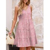 image:imageANRABESS Womens Summer Beach Vacation Dresses V Neck Sleeveless Casual Button Down A Line Swing Mini Sundresses with PocketsPink Floral