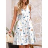 image:imageANRABESS Womens Summer Beach Vacation Dresses V Neck Sleeveless Casual Button Down A Line Swing Mini Sundresses with PocketsWhite Blue Floral