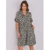 image:imageANRABESS Womens Summer Casual Dress VNeck Ruffle Sleeve Tiered Mini Dress Soft Comfy Fabric with Pockets for AllDay WearBlack White Floral