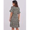 image:imageANRABESS Womens Summer Casual Dress VNeck Ruffle Sleeve Tiered Mini Dress Soft Comfy Fabric with Pockets for AllDay WearBlack White Floral