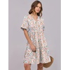 image:imageANRABESS Womens Summer Casual Dress VNeck Ruffle Sleeve Tiered Mini Dress Soft Comfy Fabric with Pockets for AllDay WearCoral Floral