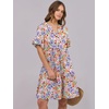 image:imageANRABESS Womens Summer Casual Dress VNeck Ruffle Sleeve Tiered Mini Dress Soft Comfy Fabric with Pockets for AllDay WearCrayon Multicolored Floral
