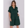 image:imageANRABESS Womens Summer Casual Dress VNeck Ruffle Sleeve Tiered Mini Dress Soft Comfy Fabric with Pockets for AllDay WearForest Green