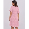 image:imageANRABESS Womens Summer Casual Dress VNeck Ruffle Sleeve Tiered Mini Dress Soft Comfy Fabric with Pockets for AllDay WearPink Floral