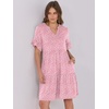 image:imageANRABESS Womens Summer Casual Dress VNeck Ruffle Sleeve Tiered Mini Dress Soft Comfy Fabric with Pockets for AllDay WearPink Floral