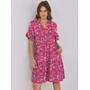 image:imageANRABESS Womens Summer Casual Dress VNeck Ruffle Sleeve Tiered Mini Dress Soft Comfy Fabric with Pockets for AllDay WearRed Floral