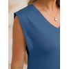image:imageANRABESS Womens Summer Casual Maxi Dresses Sleeveless V Neck Split WrinkleFree Long Sundress Beach Vacation Travel ClothesDeep Blue