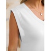 image:imageANRABESS Womens Summer Casual Maxi Dresses Sleeveless V Neck Split WrinkleFree Long Sundress Beach Vacation Travel ClothesWhite