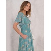 image:imageANRABESS Womens Summer Floral Maxi Dress Casual V Neck Short Sleeve Chiffon Boho Flowy Beach 2026 Wedding Guest Long DressesCadetblue Flor