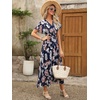 image:imageANRABESS Womens Summer Floral Maxi Dress Casual V Neck Short Sleeve Chiffon Boho Flowy Beach 2026 Wedding Guest Long DressesNavy Flor