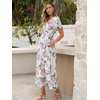 image:imageANRABESS Womens Summer Floral Maxi Dress Casual V Neck Short Sleeve Chiffon Boho Flowy Beach 2026 Wedding Guest Long DressesWhite Flor