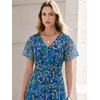 image:imageANRABESS Womens Summer Floral Maxi Dress Short Sleeve Flowy Tulle Wedding Guest Beach Vacation 2026 Spring Party Long DressesBlue Yellow Floral
