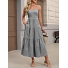 image:imageANRABESS Womens Summer Midi Dresses Casual Striped Plaid Sleeveless Flowy Maxi Dress 2026 Beach Vacation SundressBlack White Plaid