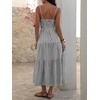 image:imageANRABESS Womens Summer Midi Dresses Casual Striped Plaid Sleeveless Flowy Maxi Dress 2026 Beach Vacation SundressBlack White Stripe