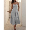 image:imageANRABESS Womens Summer Midi Dresses Casual Striped Plaid Sleeveless Flowy Maxi Dress 2026 Beach Vacation SundressBlack White Stripe