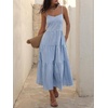 image:imageANRABESS Womens Summer Midi Dresses Casual Striped Plaid Sleeveless Flowy Maxi Dress 2026 Beach Vacation SundressBlue White Stripe