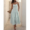 image:imageANRABESS Womens Summer Midi Dresses Casual Striped Plaid Sleeveless Flowy Maxi Dress 2026 Beach Vacation SundressGreen White Stripe