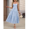 image:imageANRABESS Womens Summer Midi Dresses Casual Striped Plaid Sleeveless Flowy Maxi Dress 2026 Beach Vacation SundressLight Blue White Plaid