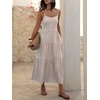 image:imageANRABESS Womens Summer Midi Dresses Casual Striped Plaid Sleeveless Flowy Maxi Dress 2026 Beach Vacation SundressLight Brown White Stripe