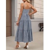 image:imageANRABESS Womens Summer Midi Dresses Casual Striped Plaid Sleeveless Flowy Maxi Dress 2026 Beach Vacation SundressNavy Blue White Plaid