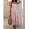 image:imageANRABESS Womens Summer Midi Dresses Casual Striped Plaid Sleeveless Flowy Maxi Dress 2026 Beach Vacation SundressRed White Stripe