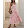 image:imageANRABESS Womens Summer Midi Dresses Casual Striped Plaid Sleeveless Flowy Maxi Dress 2026 Beach Vacation SundressRed White Stripe