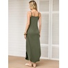 image:imageANRABESS Womens Summer Spaghetti Strap Maxi Dress Beach Cover Up Casual Sleeveless Sundress Vacation Cruise Hawaiian TravelArmy Green