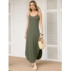 image:imageANRABESS Womens Summer Spaghetti Strap Maxi Dress Beach Cover Up Casual Sleeveless Sundress Vacation Cruise Hawaiian TravelArmy Green