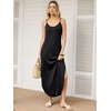 image:imageANRABESS Womens Summer Spaghetti Strap Maxi Dress Beach Cover Up Casual Sleeveless Sundress Vacation Cruise Hawaiian TravelBlack