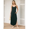 image:imageANRABESS Womens Summer Spaghetti Strap Maxi Dress Beach Cover Up Casual Sleeveless Sundress Vacation Cruise Hawaiian TravelDeep Green