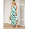 image:imageANRABESS Womens Summer Spaghetti Strap Maxi Dress Beach Cover Up Casual Sleeveless Sundress Vacation Cruise Hawaiian TravelGreen Leaf