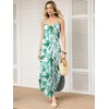 image:imageANRABESS Womens Summer Spaghetti Strap Maxi Dress Beach Cover Up Casual Sleeveless Sundress Vacation Cruise Hawaiian TravelGreen Leaf