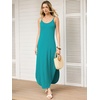 image:imageANRABESS Womens Summer Spaghetti Strap Maxi Dress Beach Cover Up Casual Sleeveless Sundress Vacation Cruise Hawaiian TravelLake Green