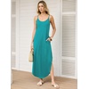 image:imageANRABESS Womens Summer Spaghetti Strap Maxi Dress Beach Cover Up Casual Sleeveless Sundress Vacation Cruise Hawaiian TravelLake Green