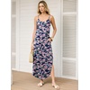 image:imageANRABESS Womens Summer Spaghetti Strap Maxi Dress Beach Cover Up Casual Sleeveless Sundress Vacation Cruise Hawaiian TravelNavy Pink Floral